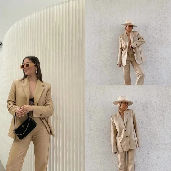 L'ACADEMIE Olenna Leather Pant - Picture 1 of 8